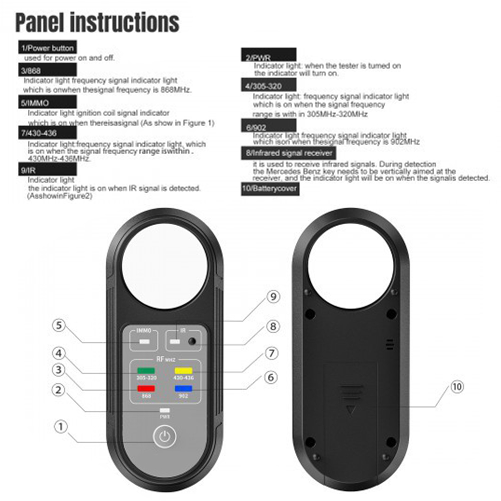 K3 Remote Key For Frequency Te - Co Detector Plug 评论和价格
